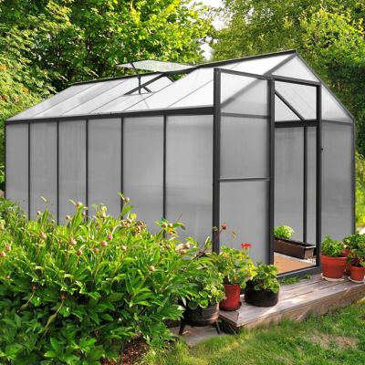 Veikous 6 ft. x 12 ft. Walk-In Greenhouse Outdoor Plant Gardening