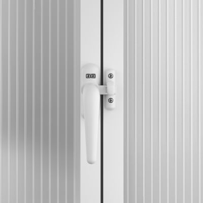 Image showing 9 th Veikous 6 ft. W x 12 ft. D Polycarbonate Walk-in Greenhouse for Outdoors with Adjustable Roof Vent, White