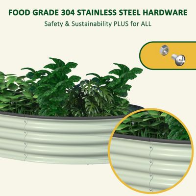Image showing  9-in-1 Planter Box Galvanized Steel Raised Garden Bed, 8 ft. x 2 ft. x 1 ft.