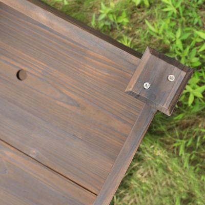 Image showing 7 th Veikous Cedar Raised Garden Bed with Liner, 47 x 23 x 30in., Rustic