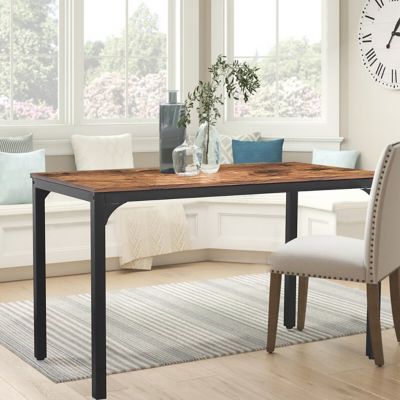 Veikous Industrial Dining Table Desk with Footpad