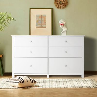 Veikous 6-Drawer Dresser with 2 Oversize Drawers, 56 in.