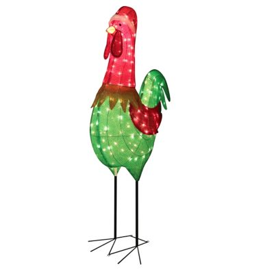Veikous Outdoor LED Rooster Christmas Yard Decorations