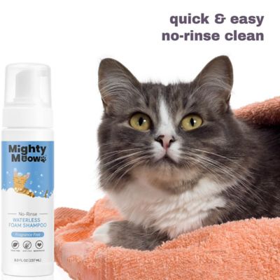 Image showing 5 th Mighty Meow Dry Shampoo for Cats, No-Rinse Waterless Foam All-Natural, Toxin-Free and Anti-Itch, 8 oz., 478