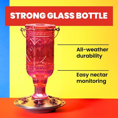 Image showing  20 oz. Jewel Hummingbird Feeder, Red