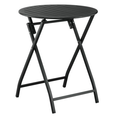 Red Shed Metal Folding Table, Black