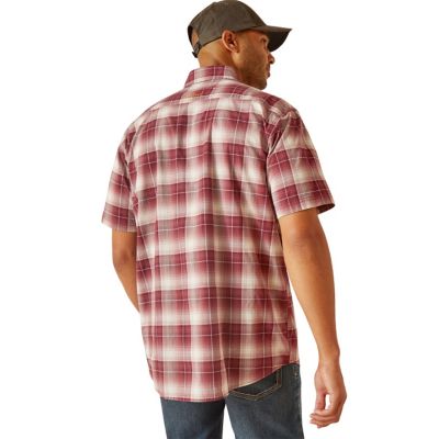 Image showing  Men's Rebar Made Tough Durastretch Flannel Short -Sleeve Work Shirt