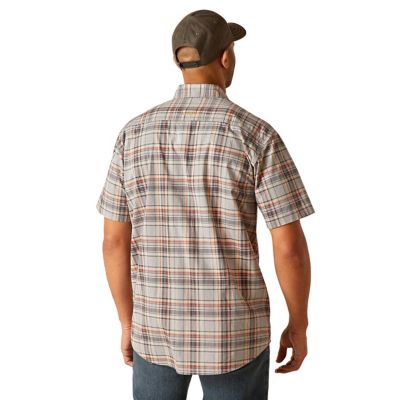 Image showing 1 th Ariat Men's Rebar Made Tough Durastretch Flannel Short -Sleeve Work Shirt