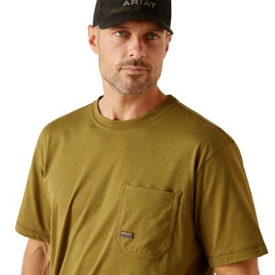 Image showing 2 th Ariat Men's Rebar Workman Born for This Short -Sleeve Work T-Shirt