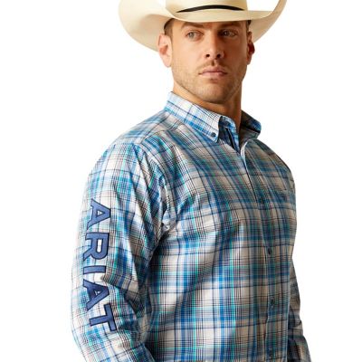 Image showing  Men's Pro Series Team Griffen Classic Fit Western Long-Sleeve Button-Down Shirt