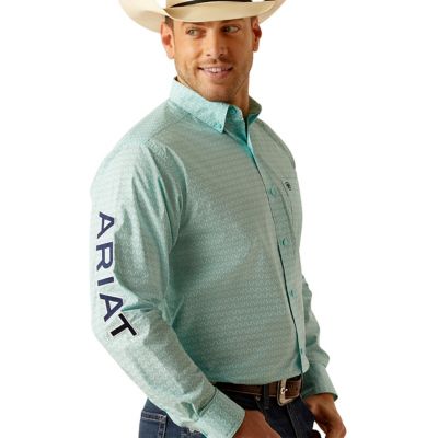 Ariat Men's Casual Series Team Gian Classic Fit Western Long-Sleeve Button-Down Shirt