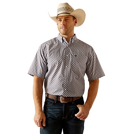 Ariat Men's Casual Series Denver Classic Fit Short Sleeve Western Shirt, 10048436