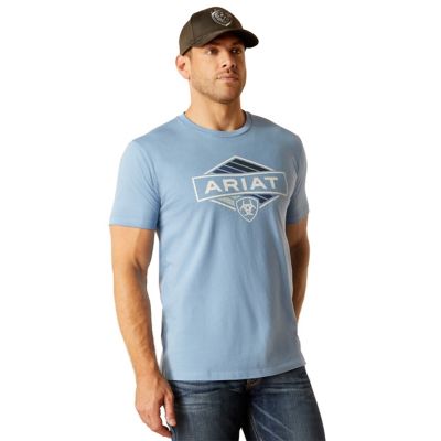 Ariat Men's Retro Hex Stripe Short Sleeve Graphic T-Shirt,10051449