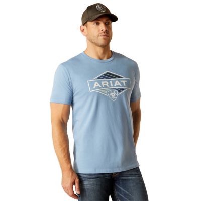 Ariat Men's Retro Hex Stripe Short -Sleeve Graphic T-Shirt,10051449
