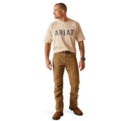 Image showing  Men's Rebar Cotton Strong Block Logo Short -Sleeve Work T-Shirt