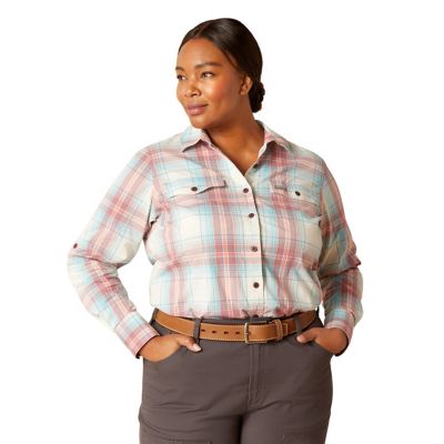 Ariat Women's Rebar Made Tough Durastretch Long Sleeve Work Shirt Great work shirts for an industrial environment where you want to stay cool and dry