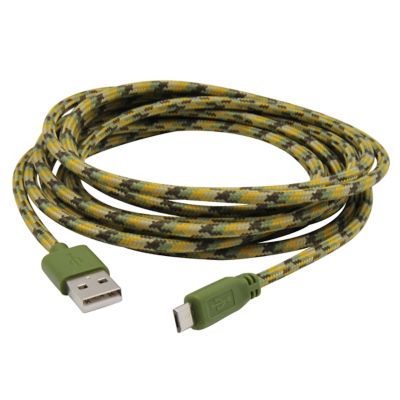 MobileSpec 10 ft. Micro to USB Cables - Charging Cords for Android Long Micro to Type a Power Cords 5 Pack of Cables - Camo