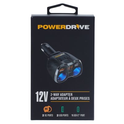 Image showing 5 th PowerDrive 12V 2-Way Adapter with Usb & USB C Ports