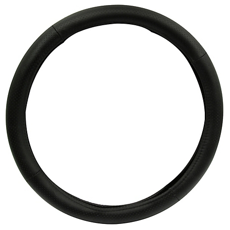 RoadPro 18 ft. Steering Wheel Cover Blk Leather