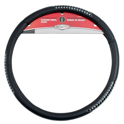 Image showing  Black Massaging Steering Wheel Cover, 18 in.