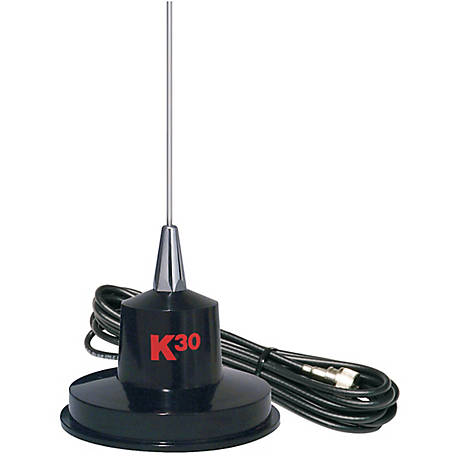 K40 Antennas & Accessories 300-Watt Magnet Mount CB Antenna Stainless Steel 35 in. CB Radio Whip Antenna K-40