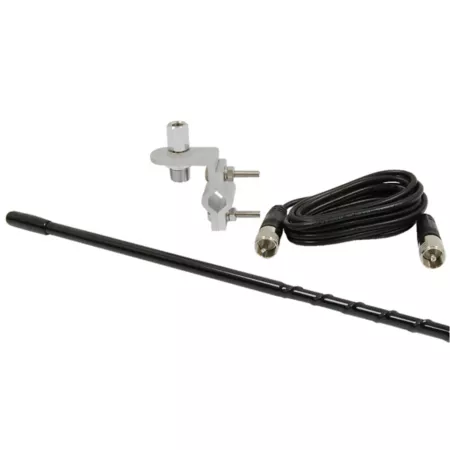 RoadPro 3 Foot CB Antenna Kit with 9 Foot Cable Black Travel Accessories