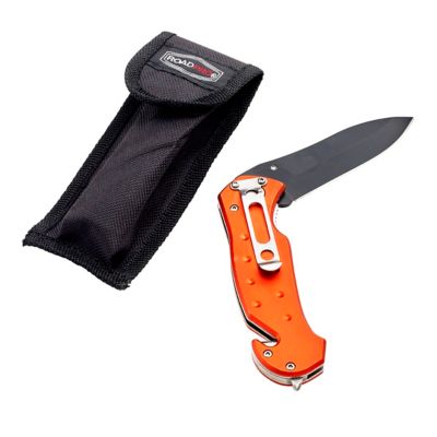 RoadPro 4 in. Folding Lock Knife with Pouch, SST-60241