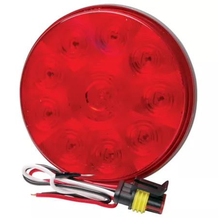 RoadPro 4" Round Low Profile LED Tail Light Sealed Red Headlight Assemblies