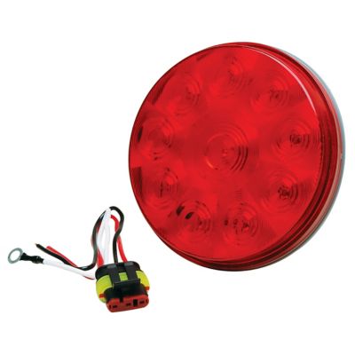 Image showing  4-Inch LED Low Profile Round Sealed Stop Turn Tail Light Red