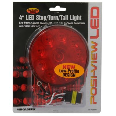 Image showing  4-Inch LED Low Profile Round Sealed Stop Turn Tail Light Red