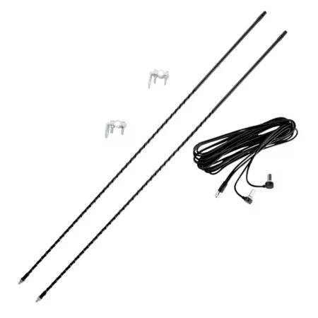 RoadPro 4 Foot Dual Antenna Kit Black Travel Accessories