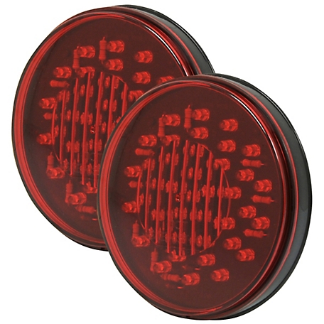 RoadPro 4 in. Red Sealed Stop Turn Tail Light 2 Pack