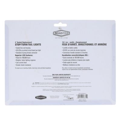 Image showing  4 in. Red Sealed Stop Turn Tail Light 2 Pack