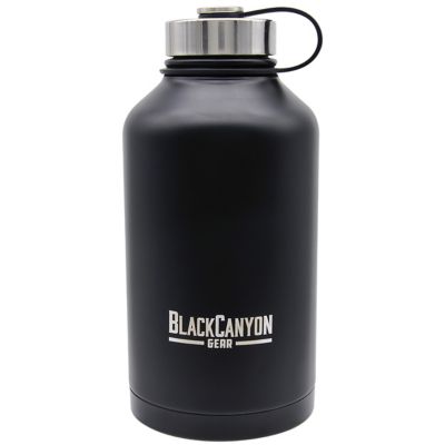 BlackCanyon Outfitters 64 oz. Tumbler Double Wall Travel Mug Stainless Steel Tumbler with Attached Lid Black