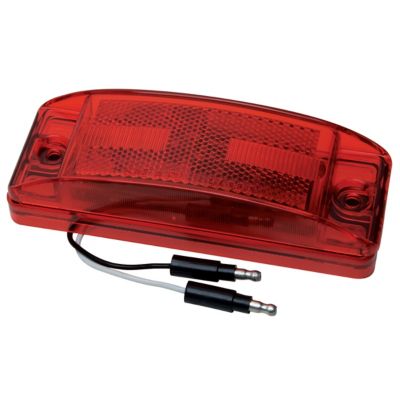 RoadPro 6 in. x 2 in. Rectangle Marker Light Red