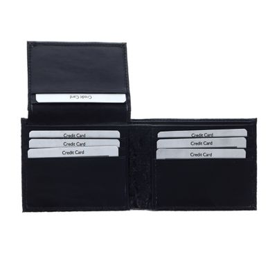 Image showing  Bifold Leather Wallet with Rfid Block Crocodile Embossed