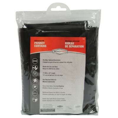 Image showing  Black Privacy Curtain 28 in.es By 11 ft. Single Cab Curtain