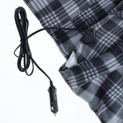 Image showing  12V Heated Blanket for Truck - Car Camping Travel Throw 12-Volt Fleece Portable Heated Blanket
