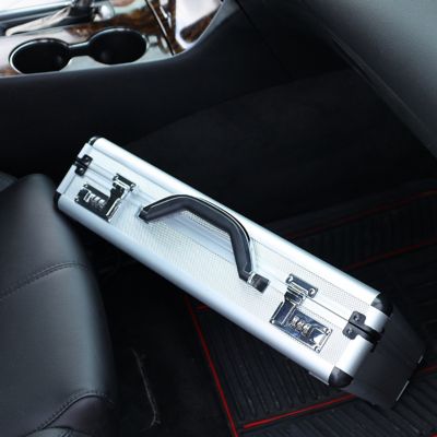 Image showing  Briefcase with Lock Combination Anti-Theft Attache Black Aluminum