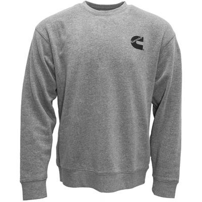 Unisex Fleece Crewneck Sweatshirt Gray in Comfy Cotton Blend