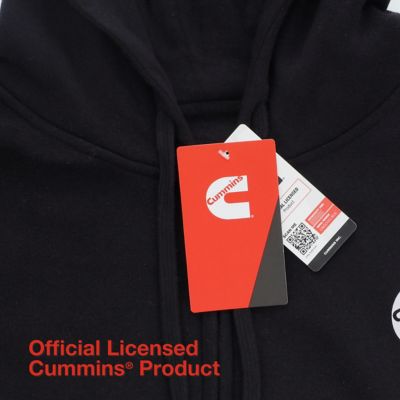 Image showing 3 th Cummins Unisex Fleece Full Zip Hoodie 100 Percent Cotton Sweatshirt Black