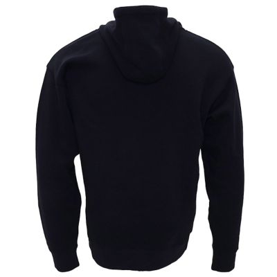 Image showing  Unisex Hoodie Black Fleece Sweatshirt in Comfortable 100 Percent Cotton