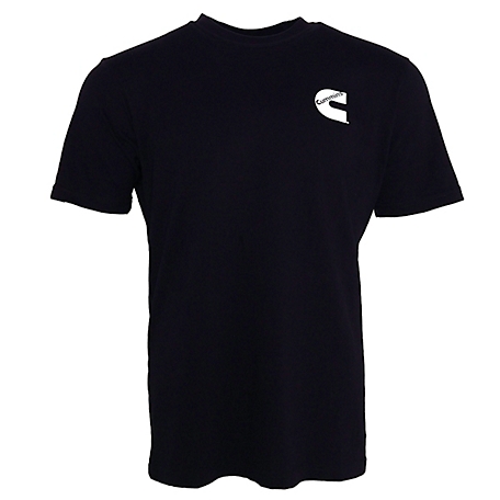 Cummins Unisex T-Shirt Short Sleeve Black Cotton Tagless Tee