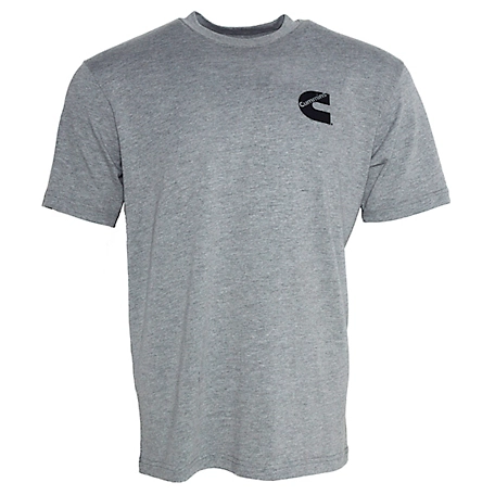 Cummins Unisex T-Shirt Short Sleeve Sport Gray Cotton Blend Tagless Tee