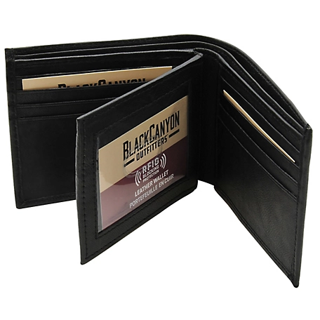 BlackCanyon Outfitters Genuine Leather Rfid Blocking Bifold Wallet