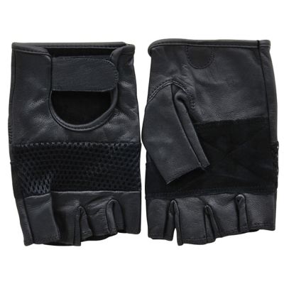 Image showing  Glove Prem Goat Fingerless Driver Mesh Bck