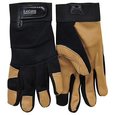 BlackCanyon Outfitters Grain Goat Leather Glove Spandex Back L