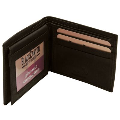 Image showing  Leather Rfid Blocking Bifold Wallet W Photo Display Pocket