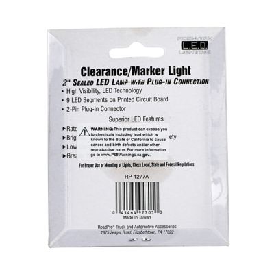 Image showing  Led Clearance/Marker Light, 2 in. Sealed, Amber
