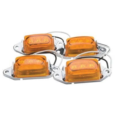 RoadPro Low Profile Marker Light, Amber, 4 pk.